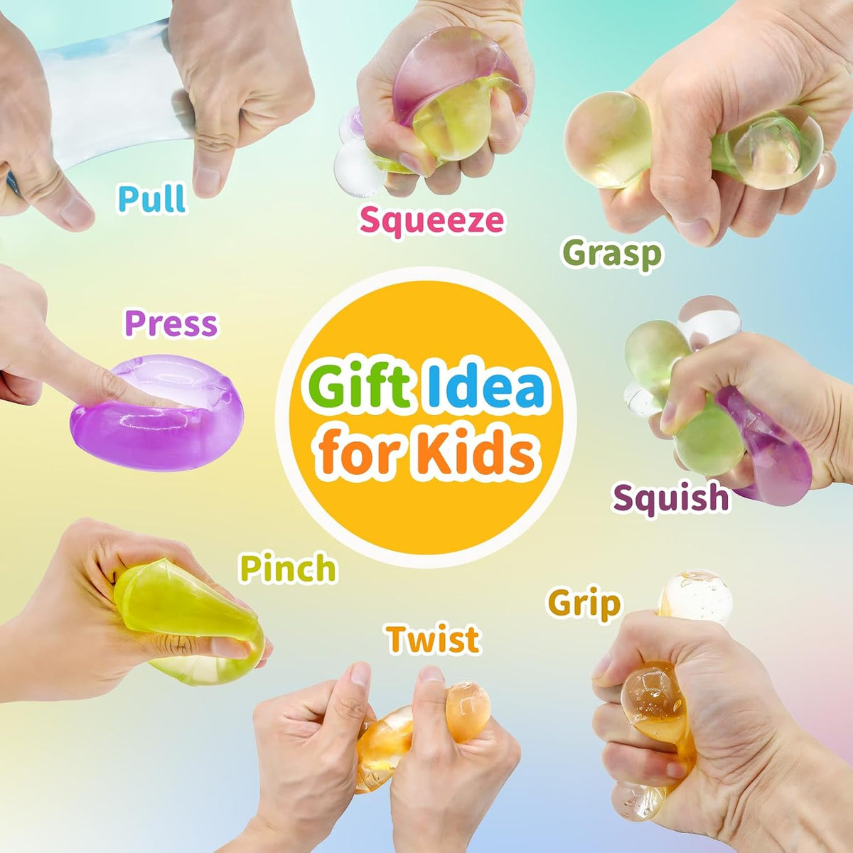 6 Pack Stress Cube Squishy Stress Balls for Adults Kids,Sensory Fidget Toys
