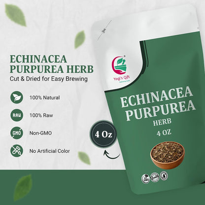 Yogi's Gift® Echinacea Purpurea Herb 4 oz | Loose Leaf Cut Herbal Tea