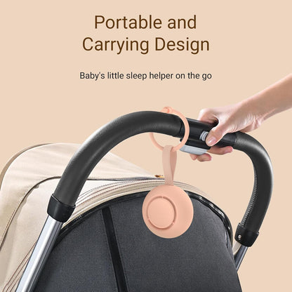 Portable Baby Sound Machine [White Noise for Babies Kids Adults][Timer Function][20 Soothing Sounds][Sleep Soother] 15 Hours Battery Life, Travel,Registry,Gifts,Shower,Clips on Baby Stroller