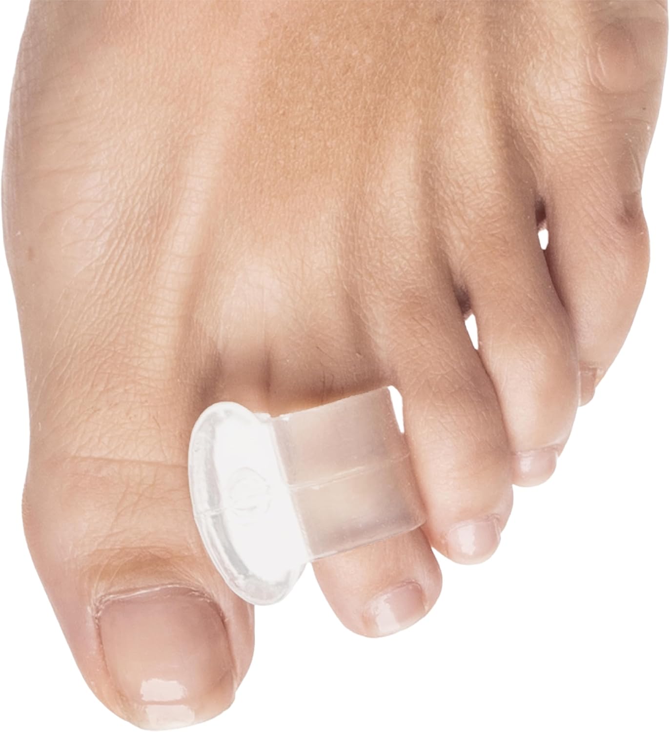 ZenToes Gel Toe Separators for Overlapping Toes, Bunions, Big Toe Alignment, Corrector and Spacer - 4 Pack (White)