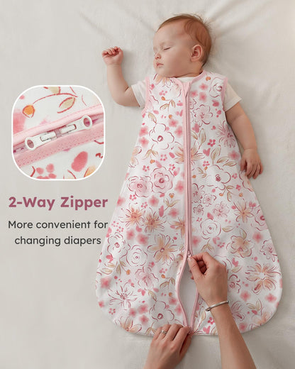 Yoofoss Baby Sleep Sack Baby Wearable Blanket 100% Cotton 2-Way Zipper Toddler Sleeping Sack