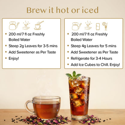 VAHDAM, Turmeric Ginger Herbal Tea (50+ Cups, 3.53oz) Caffeine Free | 100% Pure Herbal Blend - Savory & Spicy | Vacuum Sealed | Direct from Source