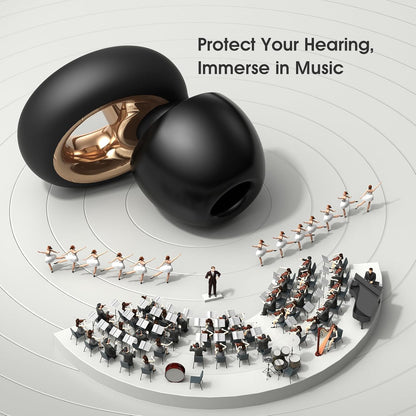 45dB Ear Plugs for Sleeping Noise Cancelling, Soft Earplugs for Concert, Reusable Ear Plugs for Noise Reduction with 8 Ear Tips, Silicone Hearing Protection for Work, Travel(Midnight Gray)