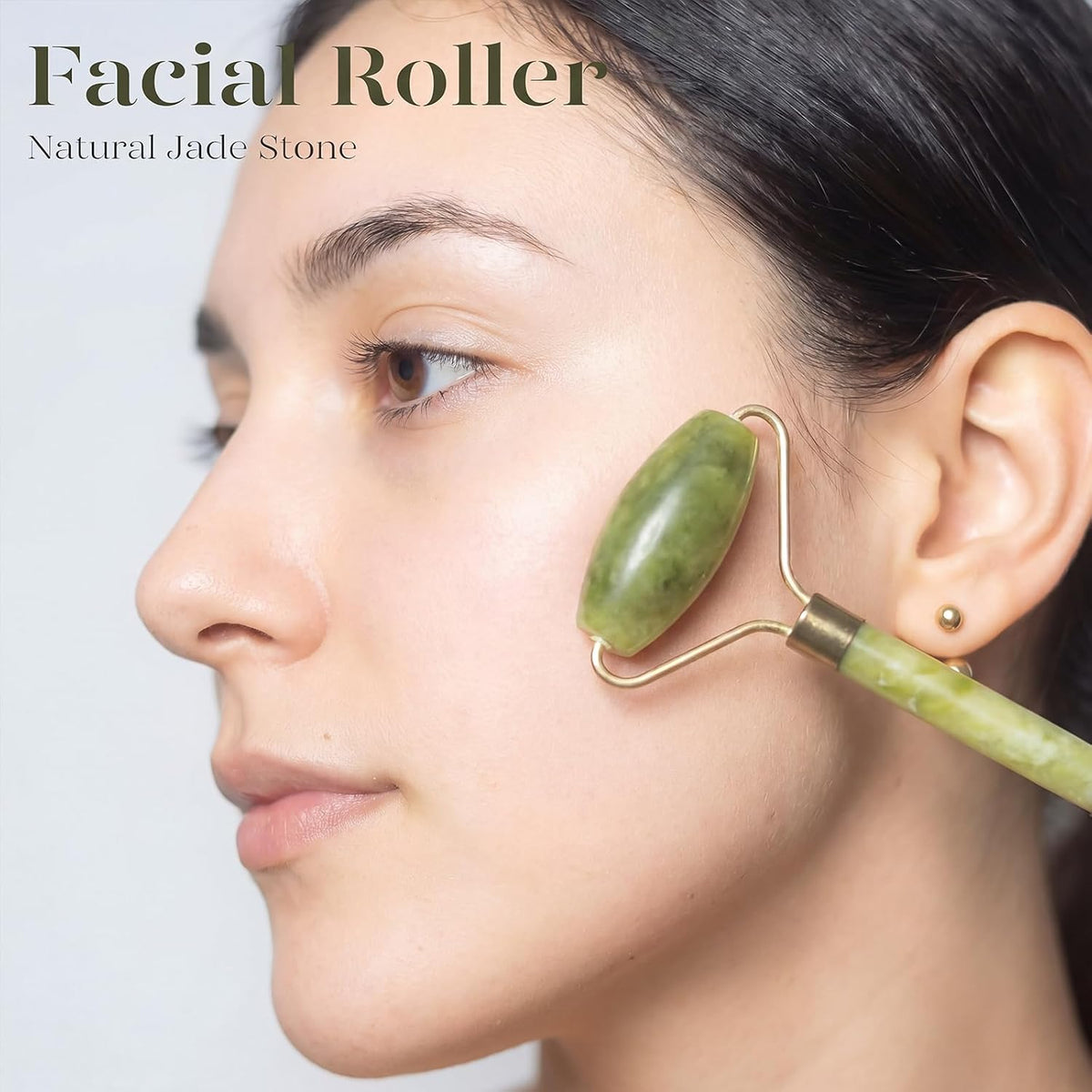 BAIMEI IcyMe Rose Quartz Roller & Gua Sha Facial Tool Set for Depuffing