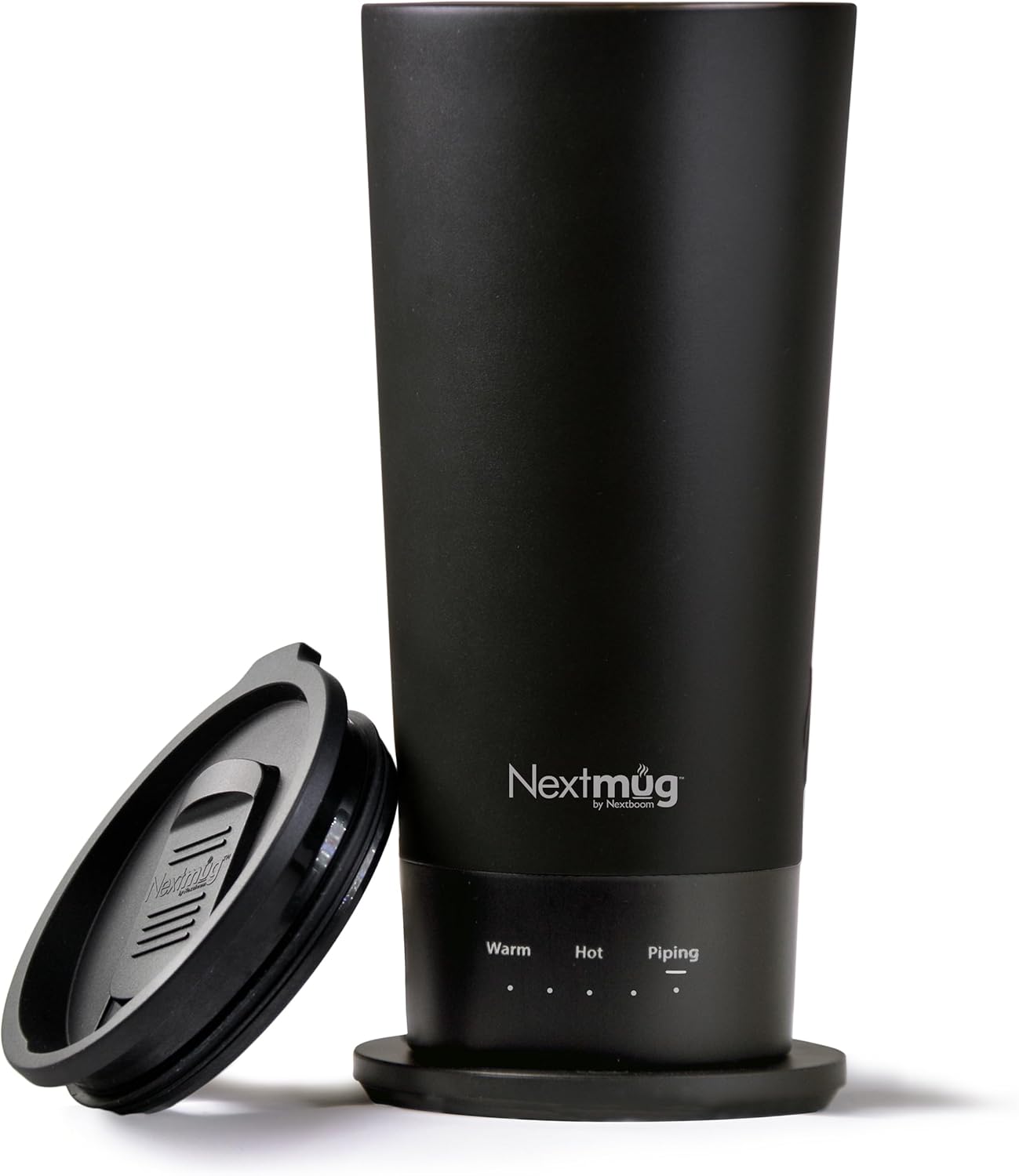 Nextmug Go - Temperature-Controlled, Self-Heating Travel Mug (Burgundy - 16 oz.)