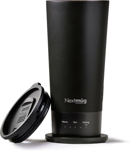 Nextmug Go - Temperature-Controlled, Self-Heating Travel Mug (Burgundy - 16 oz.)