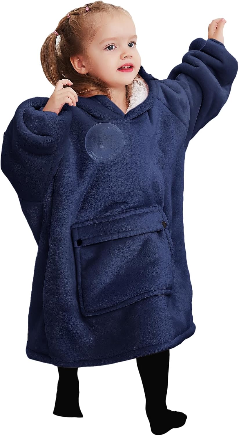 KFUBUO Wearable Blanket Hoodie for Adults Sherpa All Patterns Cat Oversized Sweatshirt Blanket with Pockets for Women