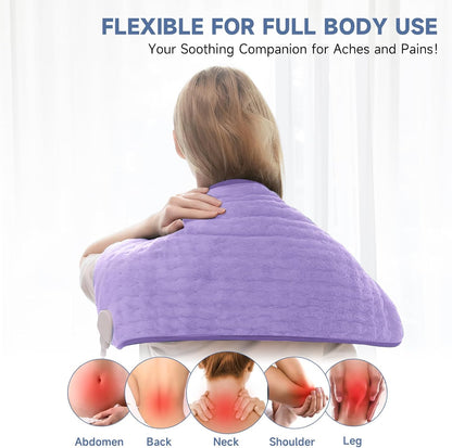 Heating Pad for Back, Neck, and Shoulder Pain Relief, Electric Heat Pad with 6 Heat Levels, Moist Heat Option, Auto Shut-Off, Birthday Christmas Gifts for Women Men Mom Dad Grandma, Gifts for her
