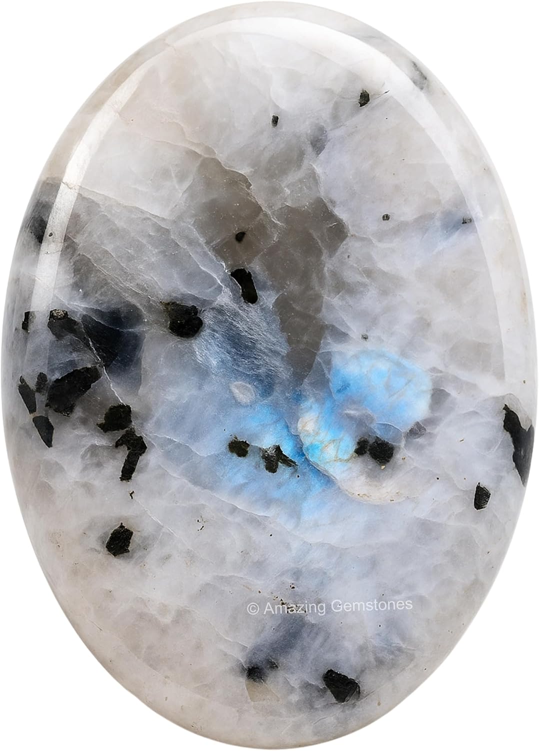Amazing Gemstone Labradorite Thumb Worry Stone, Anxiety Stone, Healing Crystals - Piedra Crystal Fidget for Gift, Meditation, Calming, Relaxation, Stress Relief - Colors A