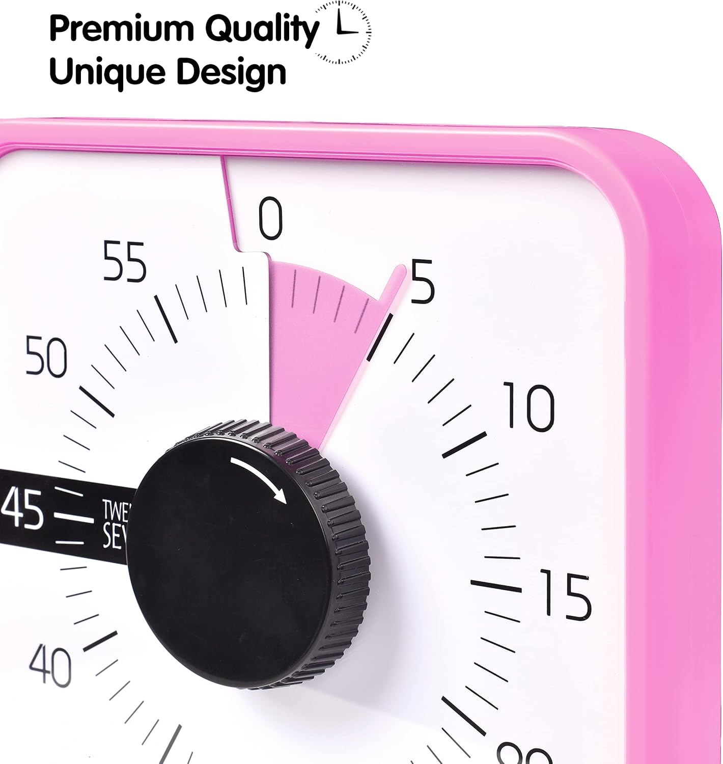 Visual Timer 7.5 inch; 60 Minute 1 Hour Countdown Timer for Kids Classroom Teaching Tool Home Office Meeting, Mechanical Countdown Clock for Exam Time Management Magnetic, Navy Blue with Colorful Disc
