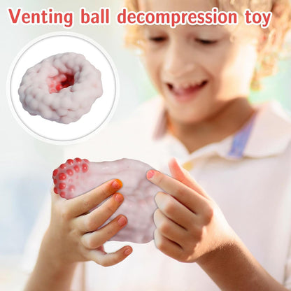 Stress Ball Stress Relief Toys Decompress Venting Vacuum Compression Ball Soft Stretchy Slow Rise for Office Home Daily Relax
