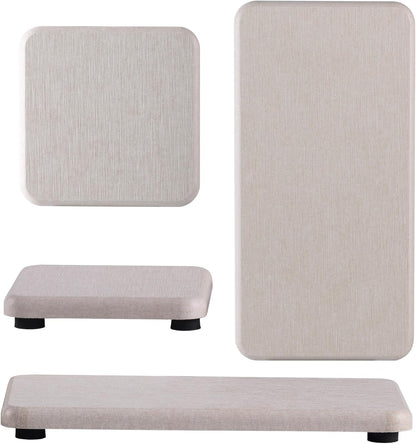 NiuYichee Set of 4 Water Absorbent Diatomite Coasters, Diatomaceous Earth Kitchen Soap Dish, Bathroom Trays, Water Absorbing Stone Used for Hand Soaps & Plants & Toiletries in The Modern Home