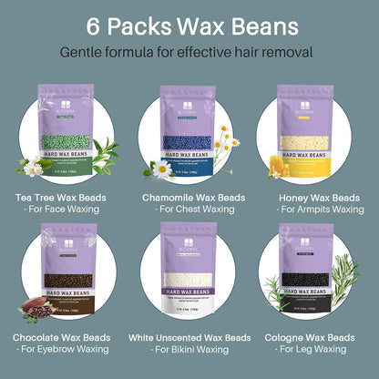 BLITZWAX Brazilian and Bikini Waxing Kit for Women, Hard Wax Warmer for Face, Legs and Body, At Home Hair Removal Kit, Beginner Friendly, Digital Fast Heating, 51 Wax Items
