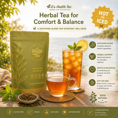 GERD Relief Herbal Tea: 8-Digestive Herb Blend, Natural Acid Reflux & Heartburn Aid, Pre/Post Meal Support, 3oz with 35 Bags