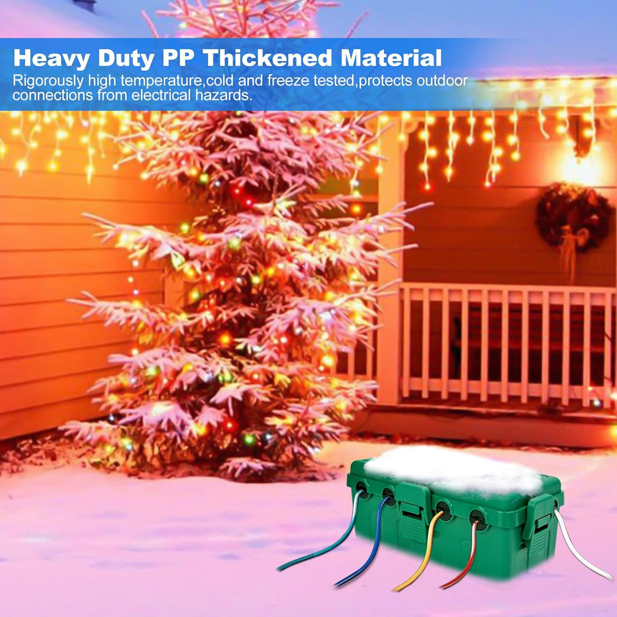 Hrensaw Large Outdoor Electrical Box Waterproof(12.5x8.5x5inch),IP54 Waterproof Outdoor Outlet Covers,Weatherproof Extension Cord Covers Protect Outlet,Plug,Timer,Power Strip,Holiday Light,Black