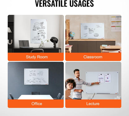 VEVOR Dry Erase Calendar for Wall, 36 x 24 Inches Whiteboard Calendar, Monthly Planner Magnetic Dry Erase Board, 1 Magnetic Erase & 2 Dry Erase Marker & Movable Tray for Restaurant Office Home School