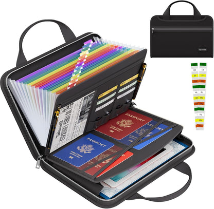 Tamfile Fireproof Accordion File Organizer, Expanding File Folder