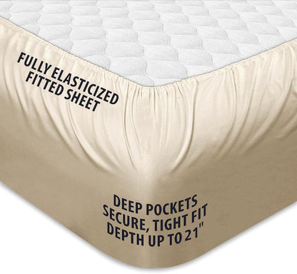 COONP Queen Mattress Topper, Extra Thick Pillowtop, Cooling and Plush Mattress Pad Cover Cotton Top Bed Topper Protector with 8-21 Inch Deep Pocket