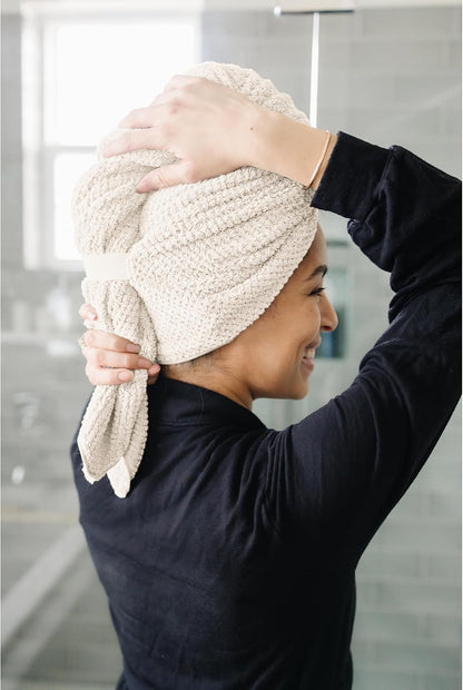 ROLSHOL 2 Packs Large Microfiber Hair Towels for Women, Super Absorbent & Quick Dry Hair Towel Wrap for Curly Hair Long & Short Hair- Anti-Frizz Hair Turbans for Wet Hair - 27.5''*39.4''
