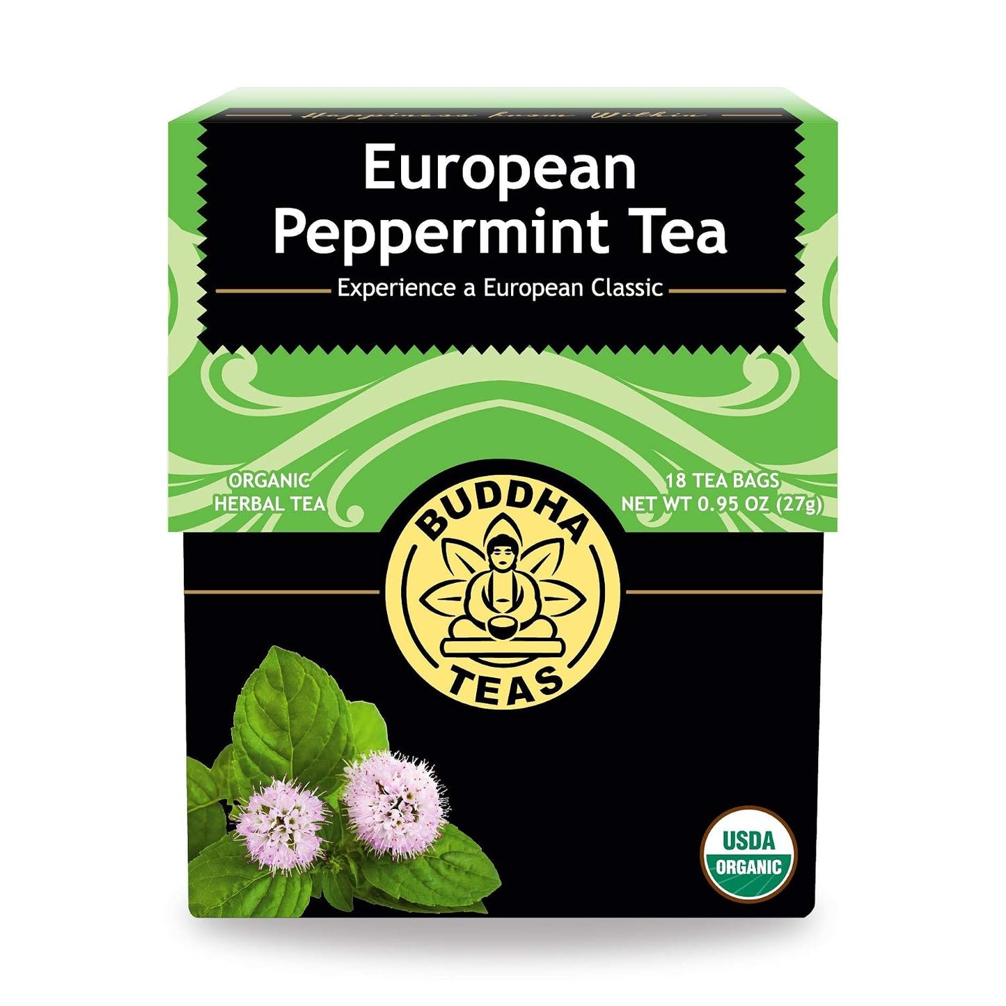 Buddha Teas Organic Lemon Balm - OU Kosher, USDA Organic, CCOF, 18 Bleach-Free Tea Bags