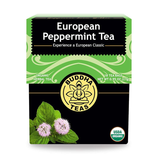 Buddha Teas Organic European Peppermint Tea - Herbal Tea, Caffeine Free