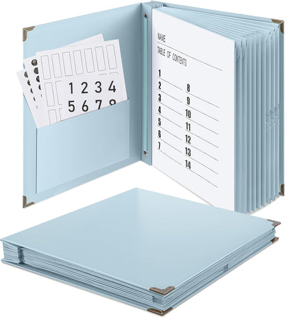 Marspark Important Document Organizer, 14 Pockets with Labels, Black