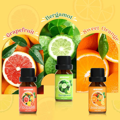 ARVIDSSON Floral Essential Oils Set, Natural Flower Essential Oil Gift for Women - Rose, Gardenia, Cherry Blossom, Honeysuckle, Lilac, Blue Lotus, Scented Oil for Diffuser, Valentines Day Gift for Her