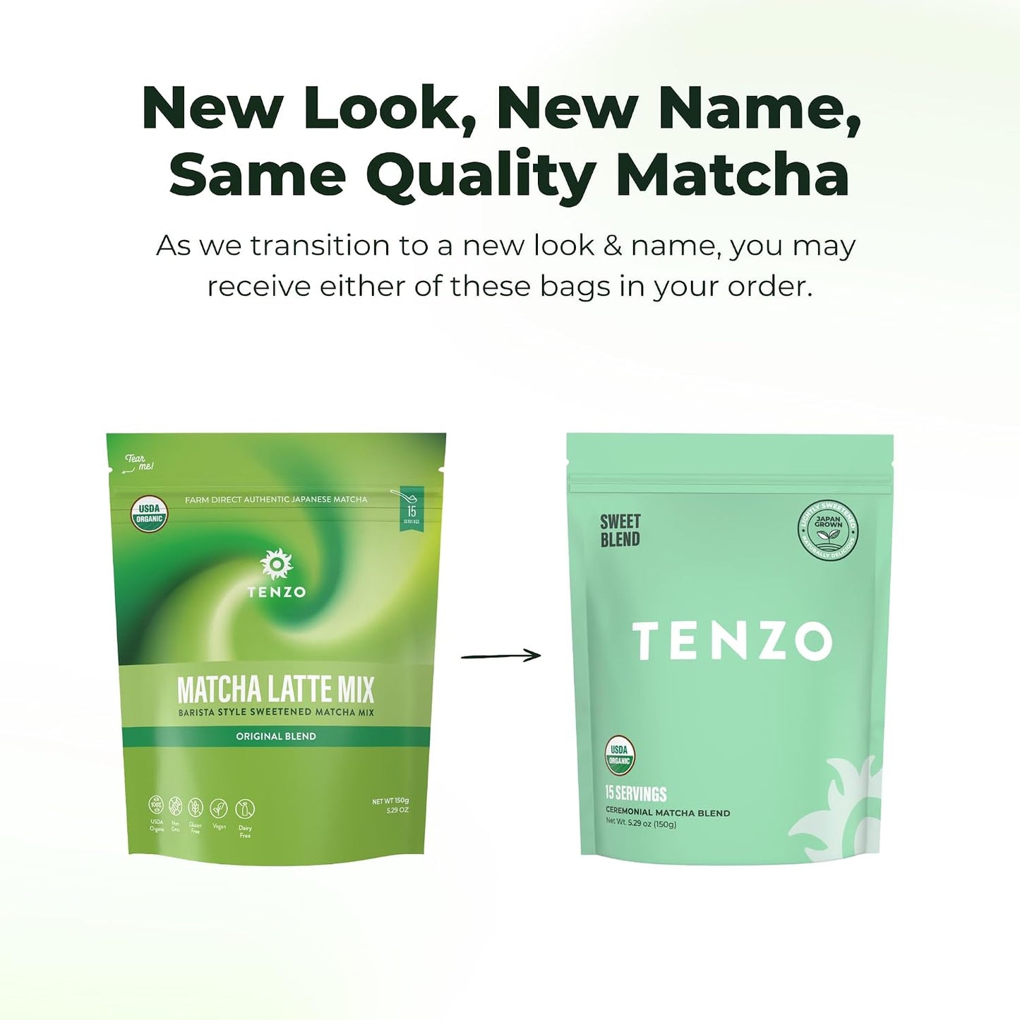 Tenzo Matcha Green Tea Powder, Organic Cafe Sweetened Matcha Latte Green Tea Powder, Ceremonial Barista Crafted Mix - Authentically Japanese - Matcha Latte Mix (35.27 Ounce)