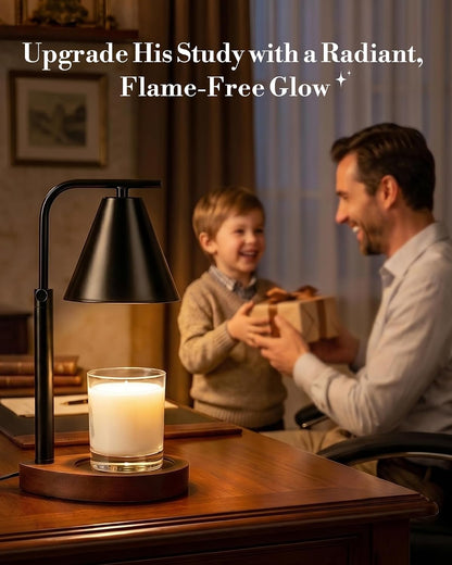 Marycele Candle Warmer Lamp with Timer & Dimmer - Mothers Day Gifts for Women Mom Her, Aesthetic Office Home Decor, Adjustable Height Wax Melter for Candle Jar & 3-Wick Candles (2 Bulbs Included)
