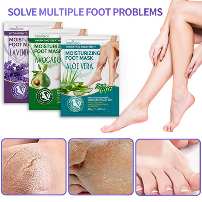 3 Pcs Foot Peeling Mask & 5 pcs Moisturizing Foot Mask ,Exfoliator Peel Off Calluses Dead Skin Callus Remover, Dry Skin Moisturizer for Soft Smooth Touch Feet,Foot Care Spa Peeling Gifts for Women Men