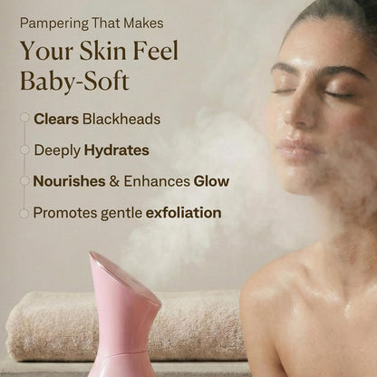 VogueNow Facial Steamer Spa Kit with Complimentary 15 Skin Care Tools | Face Steamer for Facial Deep Cleaning with Humidifier Mode | Self Care Gifts for Women, Spa Gifts, Birthday Gifts for Women