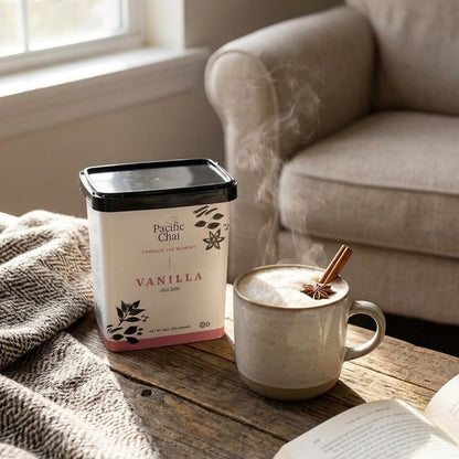 Pacific Chai Matcha Chai Latte Mix, Instant Matcha Tea Latte Drink Mix, Gluten Free, Kosher Certified Powder Beverage, Café Style Latte, 9 Oz (Pack of 1)