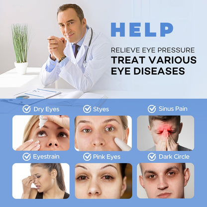 Ezona Heated Eye Mask, Warm Eye Compress Mask for Dry Eyes