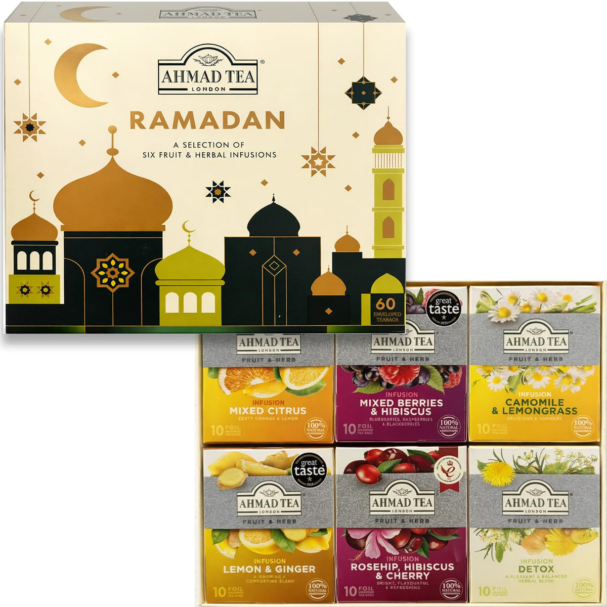 Ahmad Tea - Ramadan Gift Box, 60 Teabags, Herbal Assorted Selection (Herbal)