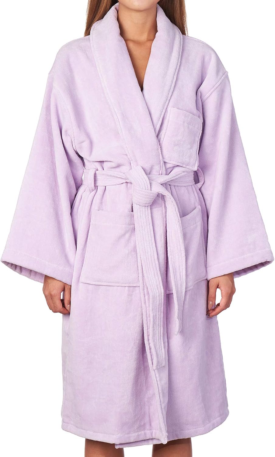 Alpine Swiss Blair Womens Cotton Terry Cloth Bathrobe Shawl Collar Velour Spa Robe