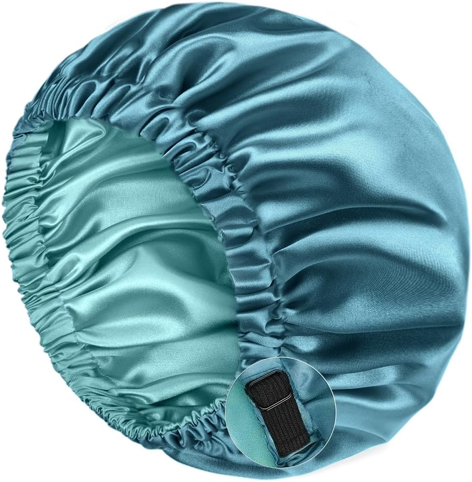 YANIBEST Silk Bonnet Satin Bonnet for Sleeping Women Men, Adjustable Double Layer Hair Bonnet for Curly Braids Reduce Frizz