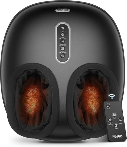 RENPHO 2026 [Upgraded] Foot Massager with Heat, Shiatsu Foot Massager for Plantar Fasciitis, FSA Eligible HSA Store Eligible, Deep-Kneading & Compression, Birthday Gifts for Women Men, Size Up to 12