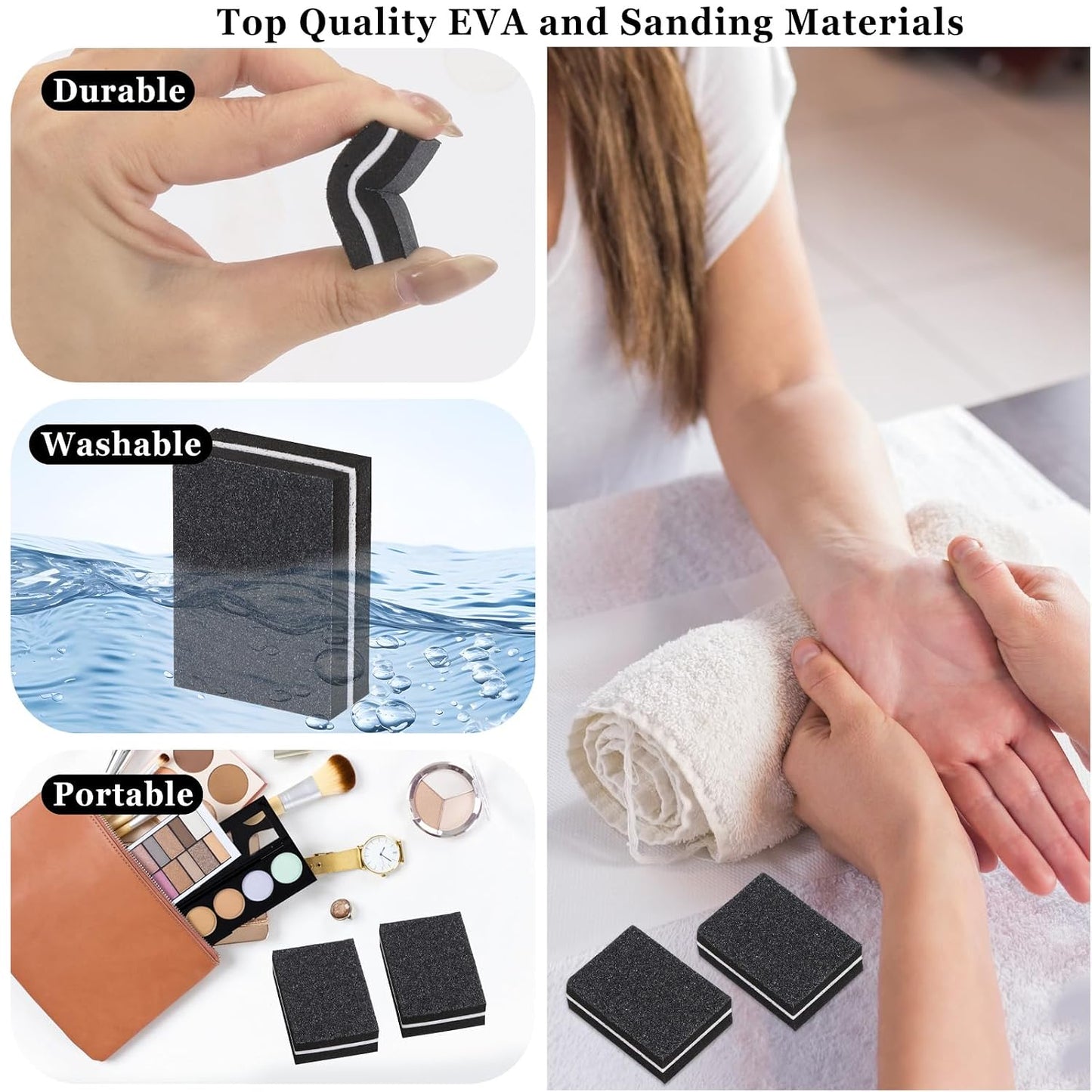 48pcs Sponge Toe Separators Pedicure Set for Nail Polish- Premium Nail Art Painting and Polishing Tool Kit, 4 Funy Color