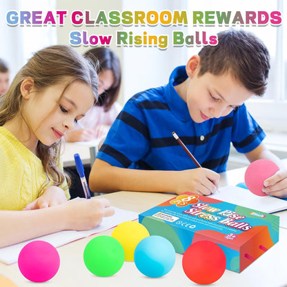 12 Pack Slow Rising Stress Ball,Stress Balls for Kids Adults,Stretchy Fidget Toys for Stress Relief,Hand Therapy Sensory Squishy Ball, Squishy Toys for Kids, Classroom Prize Box Party Favors