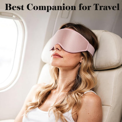 Fygrip 3D Eye Mask Sleep Mask for Men & Women, 100% Pressure-Free & Light Block-Out Eye Mask for Sleep with Easy Adjustable Strap, Night Eye Cover for Travel, Black