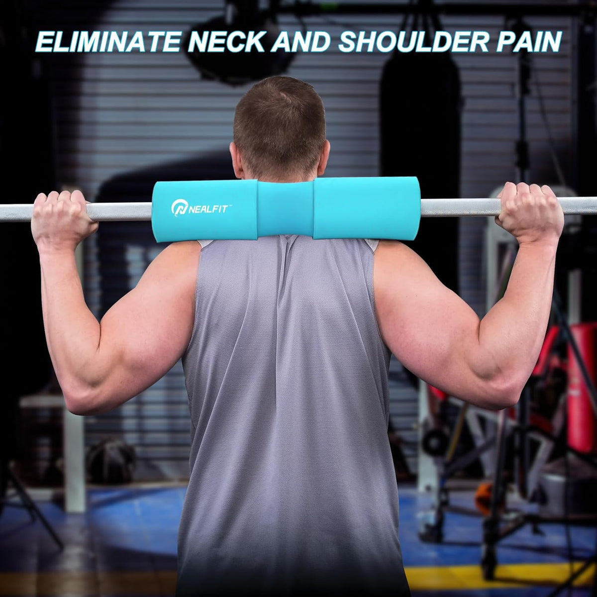 NEALFIT Barbell Pad Squat Pad for Squats—Squat Bar Pad—Great for Weightlifting,Lunges and Hip Thrusts—Foam Sponge Pad—Fit Standard and Olympic Bars Perfectly