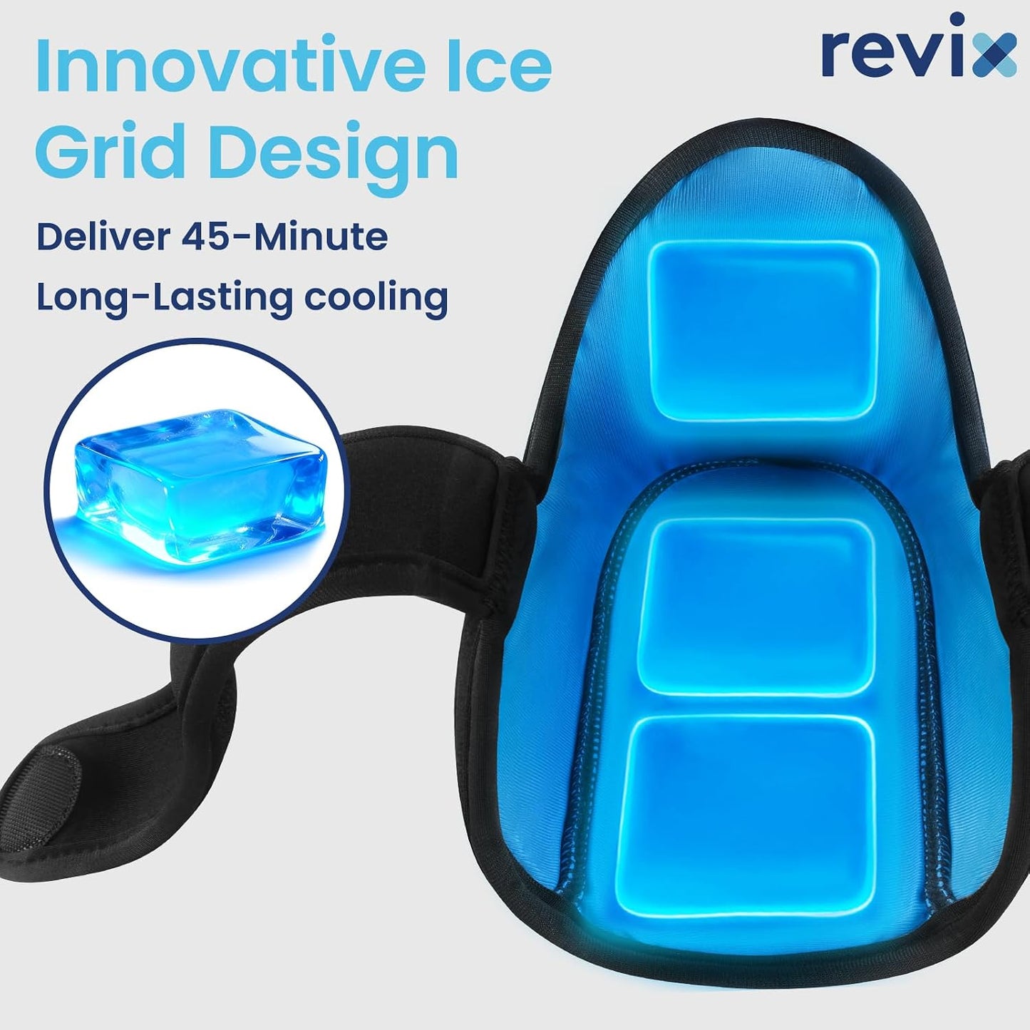 REVIX Heel Ice Pack Wraps for Achilles Tendonitis & Plantar Fasciitis with 45-Min Long Lasting Cold Therapy, 2 Packs Lightweight Gel Ice Pack for Heel Relaxation, Reusable Ice Wrap for Feet Swelling