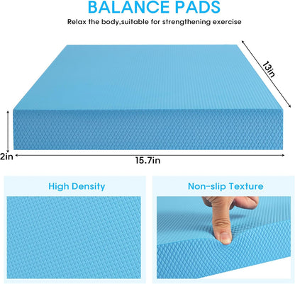 Exercise Balance Pad，Balance Foam Mat for Physical Therapy Equipment & Strength Stability Training, Slip Resistant Foam Mat for Yoga, Pilates, Meditation，Gardening knee pads