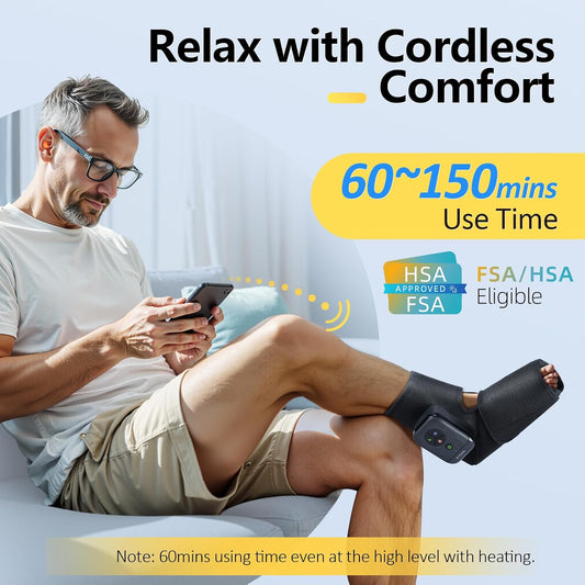 Comfytemp Air Compression Foot Massager with Heat (Fits Size 6-10)