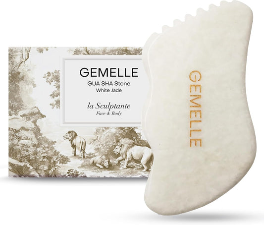 GEMELLE White Jade Gua Sha Tool