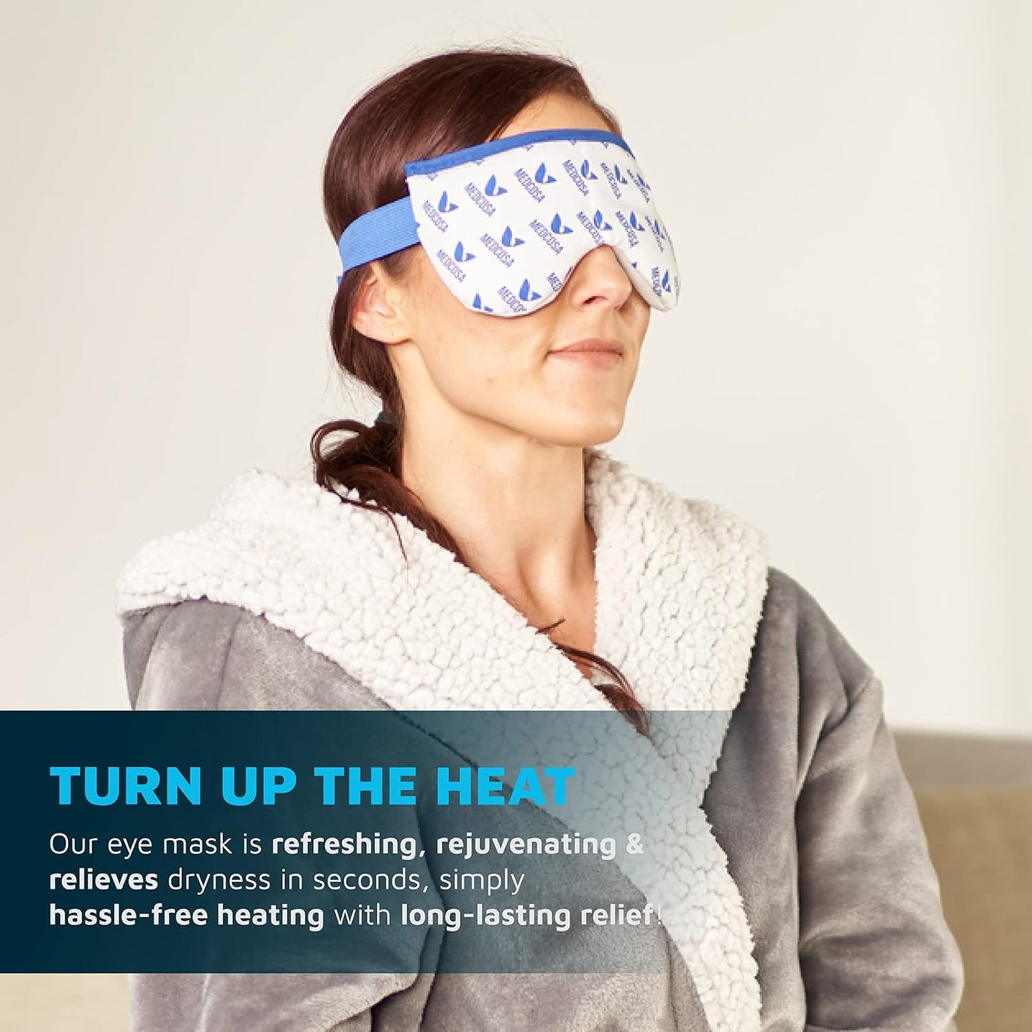 Medcosa Eye Mask for Dry Eyes | Warm Eye Compress | Natural Heat Eye Mask for Styes, Blepharitis, Tired Eyes & More