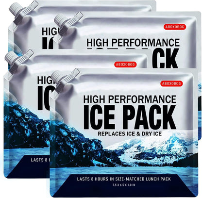 Reusable Ice Packs for Cooler Bag & Large Lunch Box, Long Lasting Gel Freezer Pack for Backpack, Heavy Duty Cold Packs for Camping, Travel, 3 Pack (9.8"x9.8")