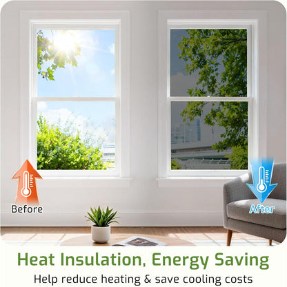 LUTE Blackout Window Film, Window Tint for Home Privacy, 17.5" x 78.7"