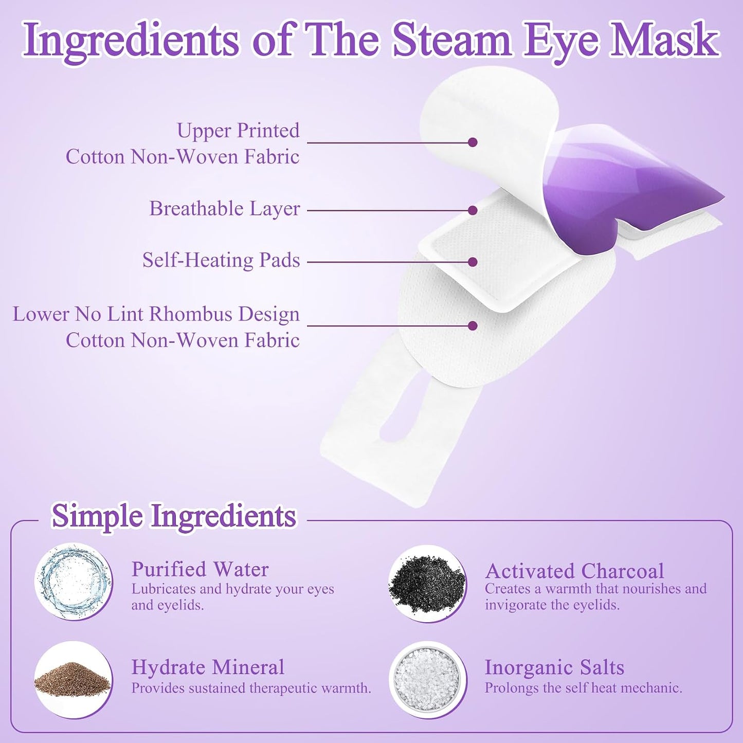 16Packs Steam Eye Mask, Heated Eye Mask for Sleeping, Warm Compress for Eyes, Self Heating Disposal Steam Mask for Home Sleep, Office, Spa, Travel Essentials Mothers Day Gifts (Unscented)