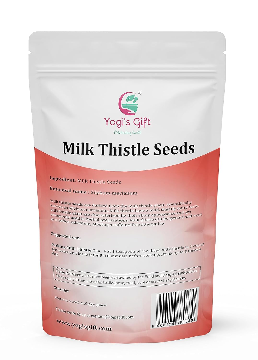 Milk Thistle Seeds 1 LB (Whole) | Whole Milk Thistle For Tea | By Yogi's Gift®